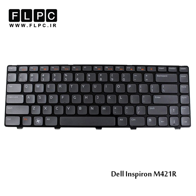کیبورد لپ تاپ دل M421R مشکی-بافریم Dell Inspiron M421R Laptop Keyboard