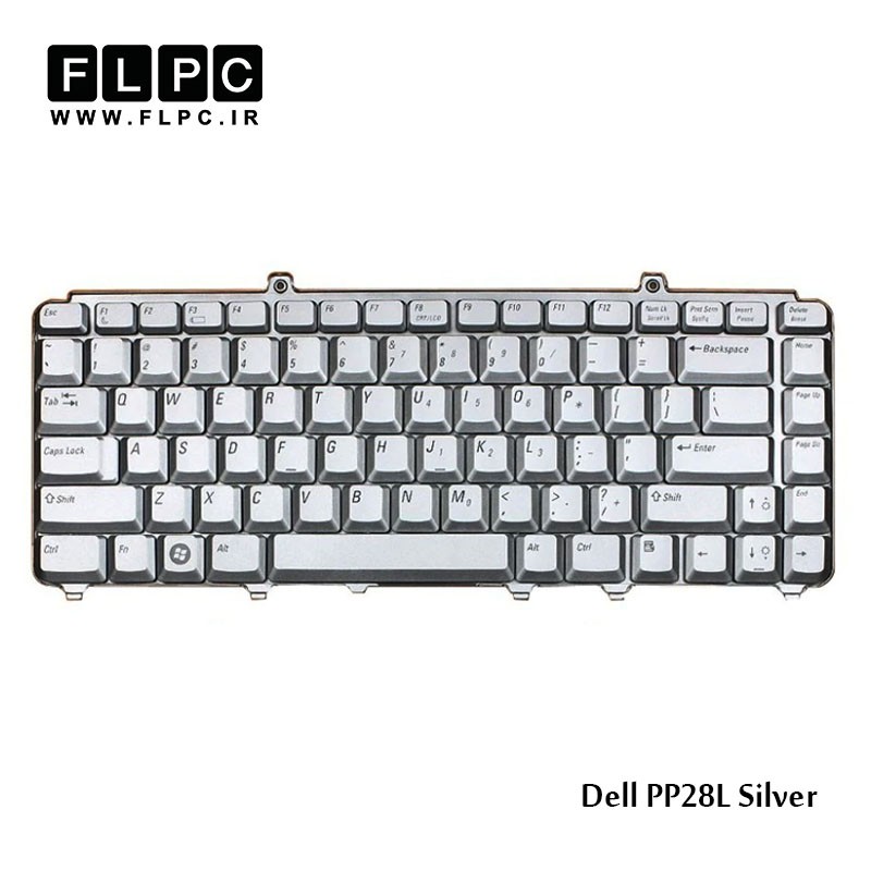 کیبورد لپ تاپ دل PP28L نقره ای Dell Inspiron PP28L Laptop Keyboard