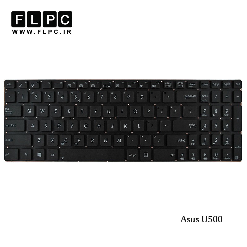کیبورد لپ تاپ ایسوس Asus Laptop keyboard U500 مشکی-اینتر کوچک-بدون فریم