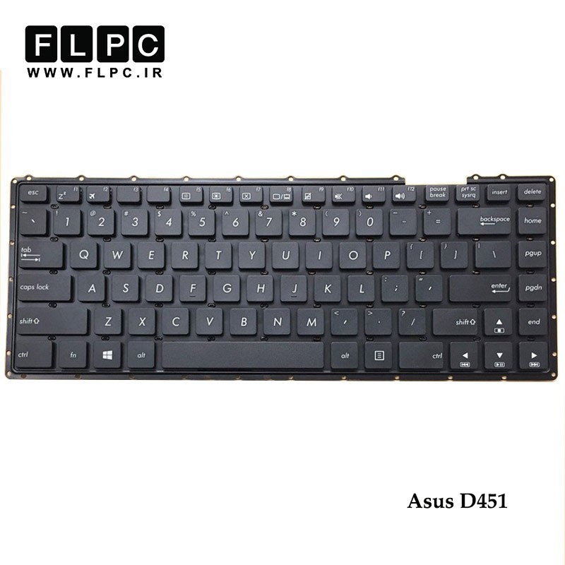 کیبورد لپ تاپ ایسوس Asus Laptop Keyboard D451 مشکی-اینتر کوچک-بدون فریم
