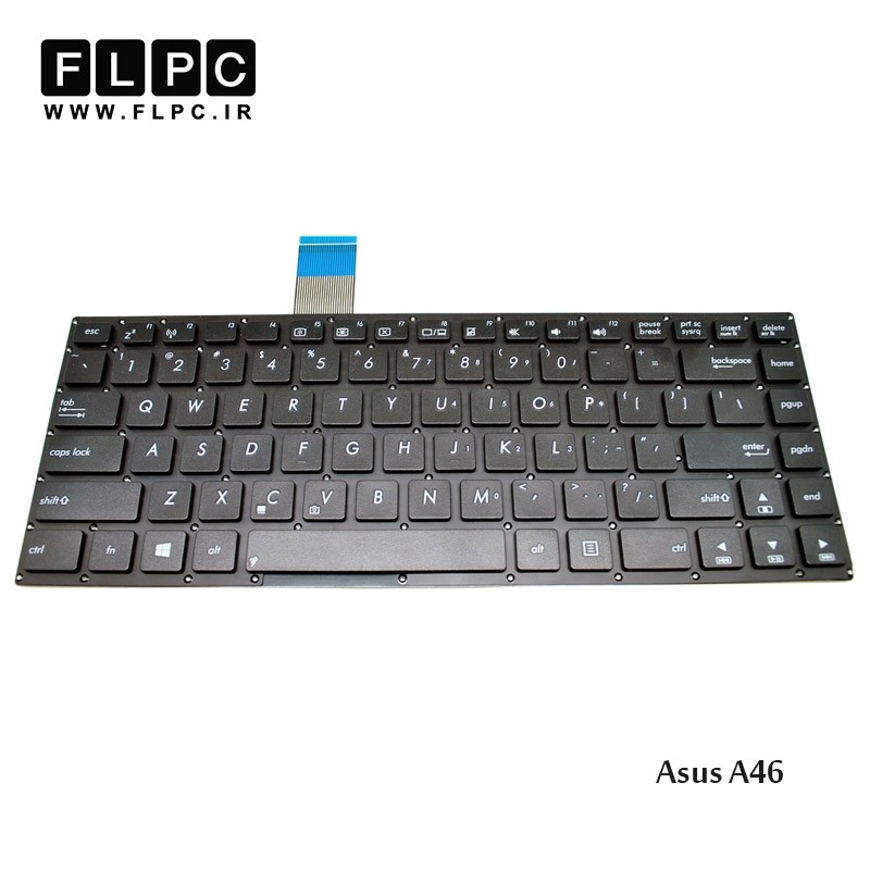 کیبورد لپ تاپ ایسوس مشکی اینتر کوچک بدون فریم Asus Laptop Keyboard A46