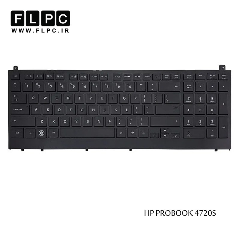 کیبورد لپ تاپ اچ پی HP Probook 4720s مشکی-با فریم
