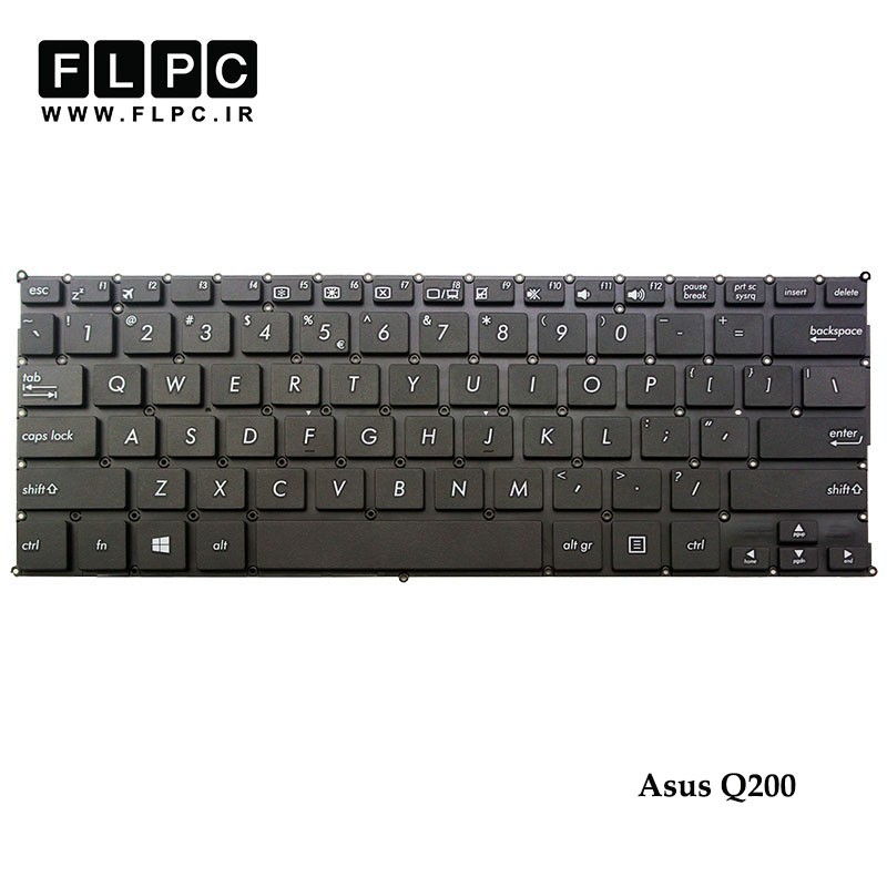 کیبورد لپ تاپ ایسوس Asus Laptop Keyboard Q200 مشکی-اینتر کوچک-بدون فریم