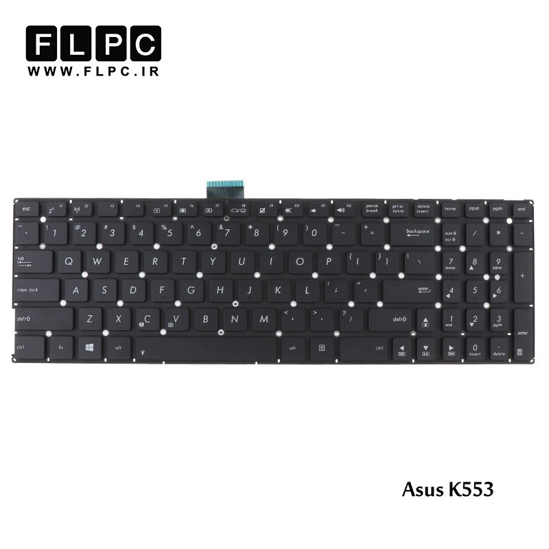 کیبورد لپ تاپ ایسوس Asus K553 Laptop Keyboard اینتر کوچک- بدون فریم- فلت 12سانتی