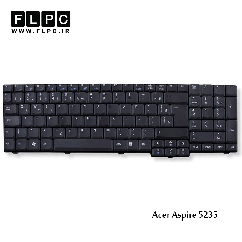 کیبورد لپ تاپ ایسر Acer Laptop Keyboard Aspire 5235 مشکی-فلت کوتاه