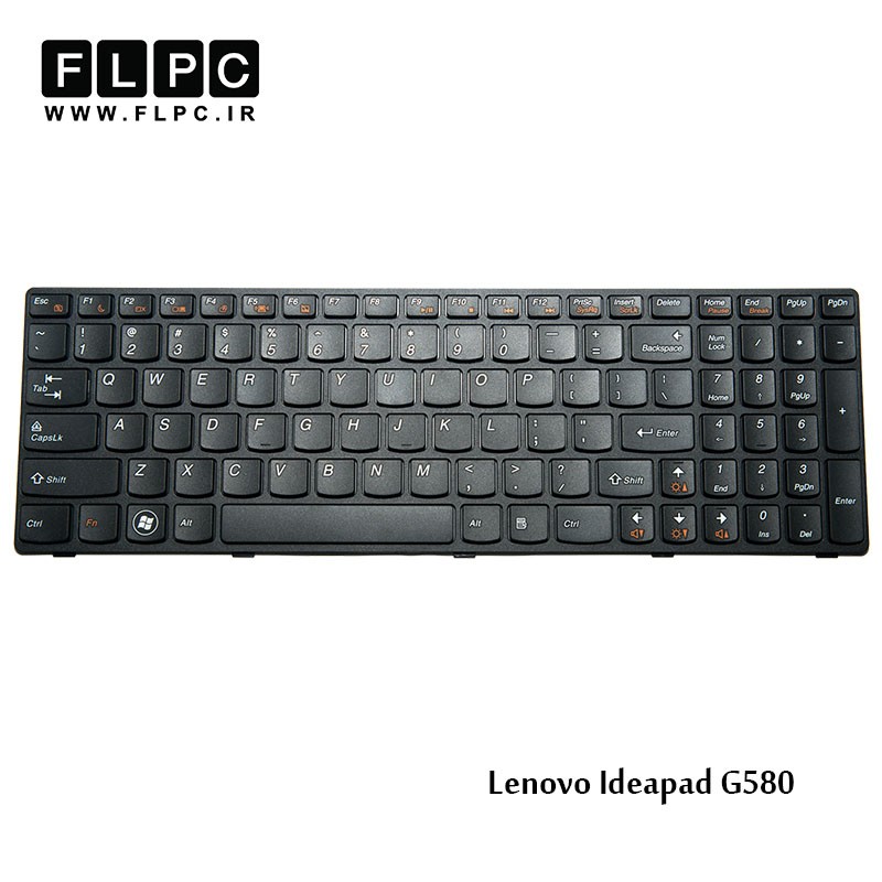 کیبورد لپ تاپ لنوو Lenovo Laptop Keyboard IdeaPad G580 مشکی با فریم