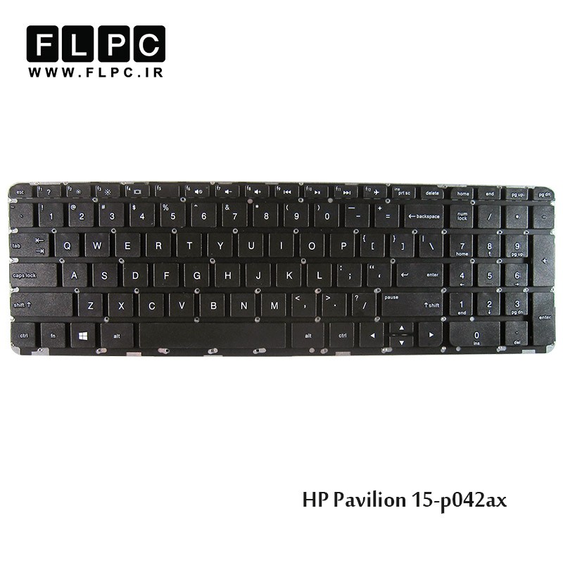 کیبورد لپ تاپ اچ پی HP Laptop Keyboard Pavilion 15-p042ax مشکی- اینترکوچک- بدون فریم