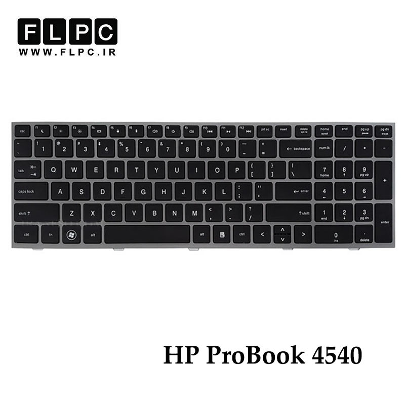 کیبورد لپ تاپ اچ پی HP ProBook 4540 مشکی با فریم نوک مدادی