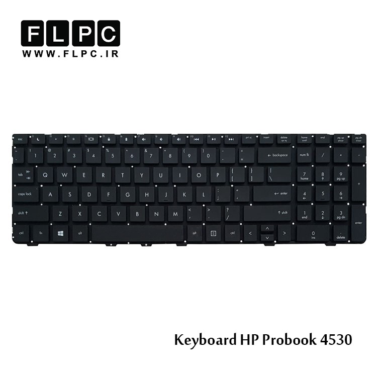 کیبورد لپ تاپ اچ پی HP Laptop Keyboard ProBook 4530 مشکی-اینتر کوچک-بدون فریم