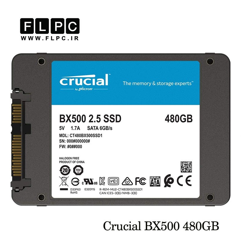اس اس دی 480 گیگابایتی کروشیال Crucial BX500 2.5inch SATA 480GB SSD