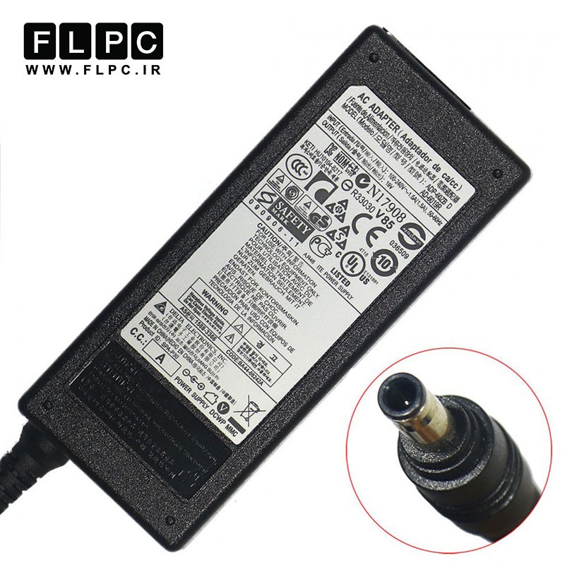 آداپتور لپ تاپ سامسونگ 19ولت 4.7آمپر 90 وات/Samsung Laptop Adaptor 19V 4.7A 90W