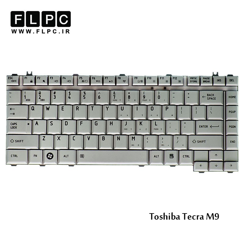 کیبورد لپ تاپ توشیبا Toshiba Laptop Keyboard Tecra M9 سفید