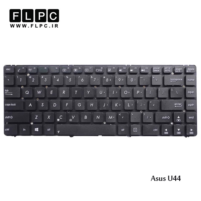 کیبورد لپ تاپ ایسوس Asus Laptop Keyboard U44 مشکی-اینتر کوچک-بدون فریم