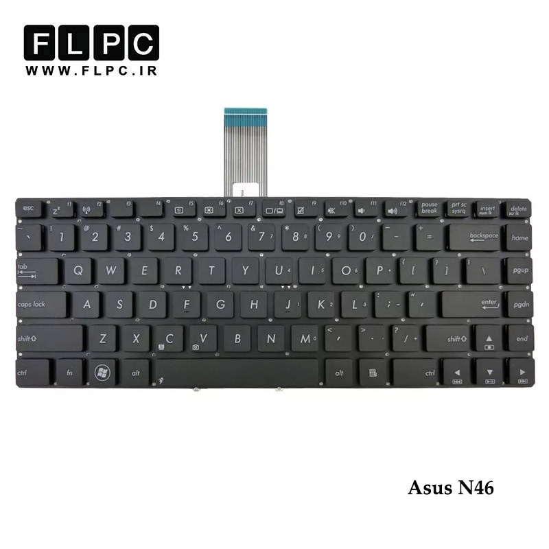 کیبورد لپ تاپ ایسوس Asus N46 مشکی-اینترکوچک-بدون فریم