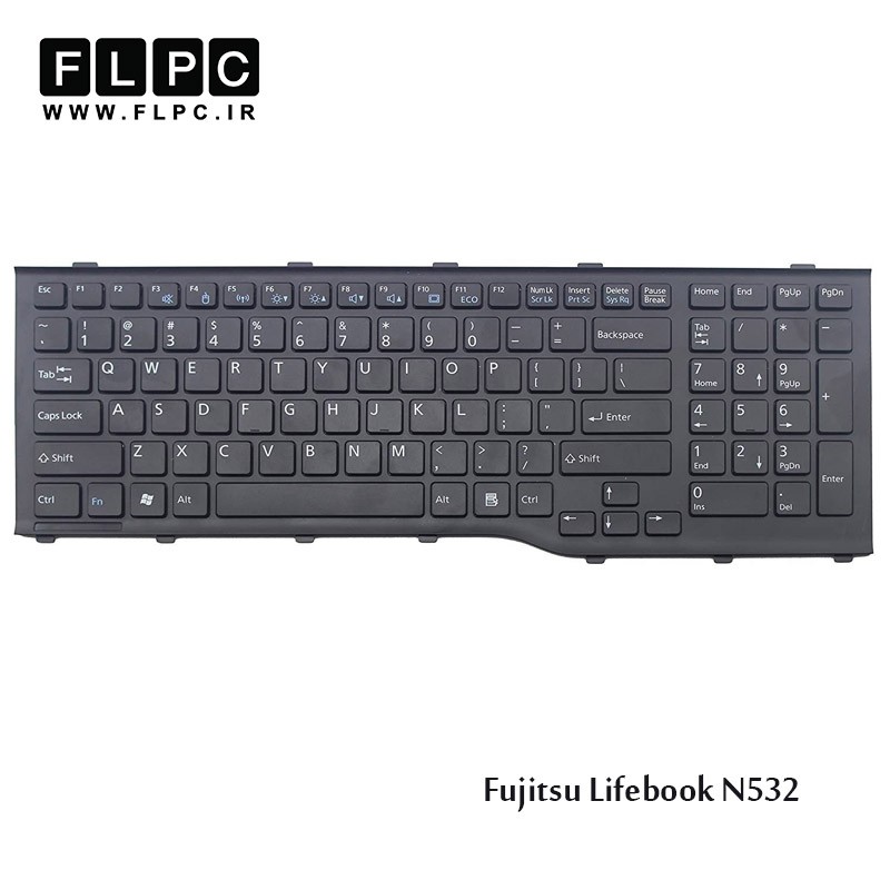 کیبورد لپ تاپ فوجیتسو Fujitsu Laptop Keyboard Lifebook N532 مشکی-بافریم
