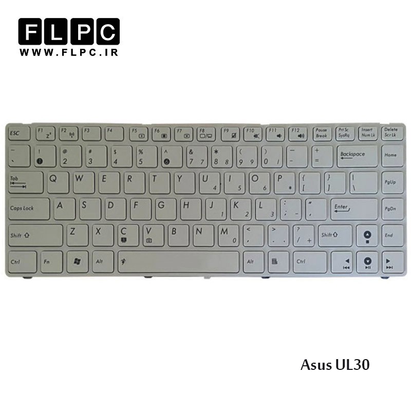 کیبورد لپ تاپ ایسوس UL30 سفید/Asus Laptop keyboard UL30 white