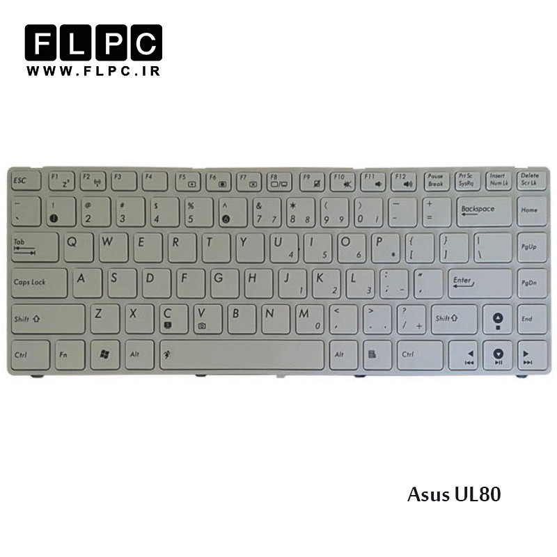 کیبورد لپ تاپ ایسوس سفید Asus Laptop keyboard UL80 white