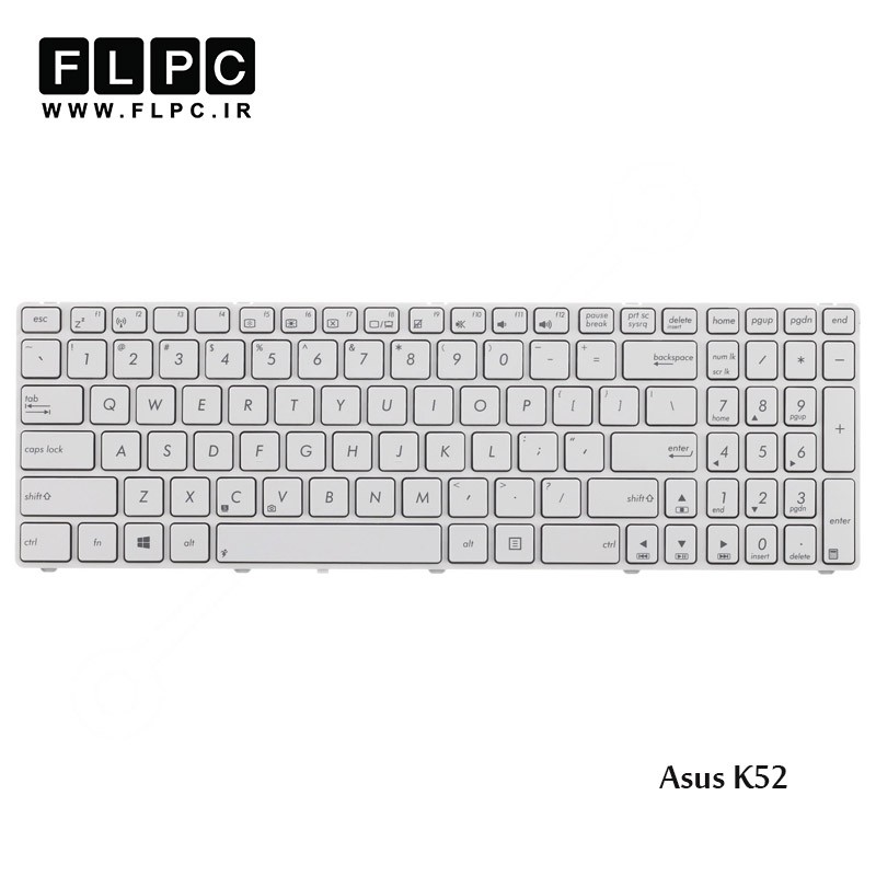 کیبورد لپ تاپ ایسوس Asus Laptop Keyboard K52 سفید