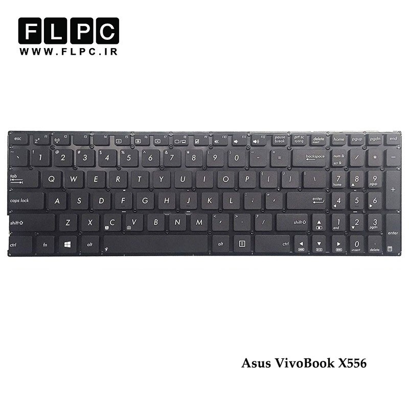 کیبورد لپ تاپ ایسوس Asus Laptop Keyboard VivoBook X556 مشکی-اینتر کوچک-بدون فریم
