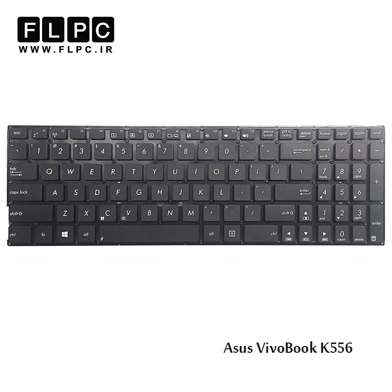 کیبورد لپ تاپ ایسوس Asus Laptop Keyboard VivoBook K556 مشکی-اینتر کوچک-بدون فریم
