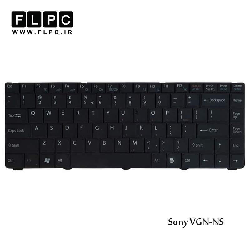 کیبورد لپ تاپ سونی Sony Laptop Keyboard VGN-NS مشکی-فلت صاف