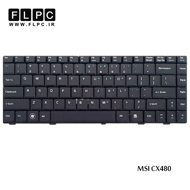 کیبورد لپ تاپ ام اس آی MSI Laptop keyboard CX480 مشکی-فلت صاف