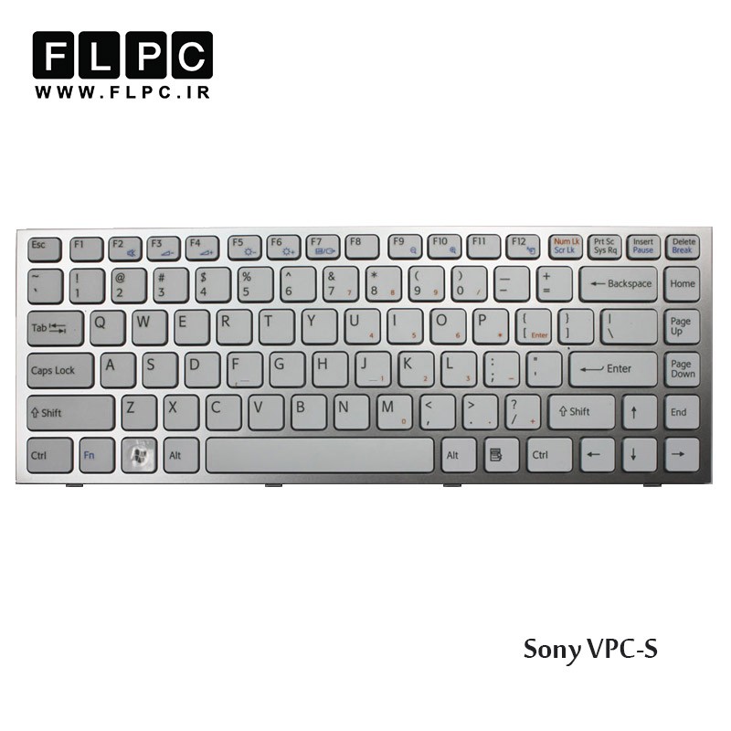 کیبورد لپ تاپ سونی Sony Laptop Keyboard VPC-S سفید-بافریم نقره ای
