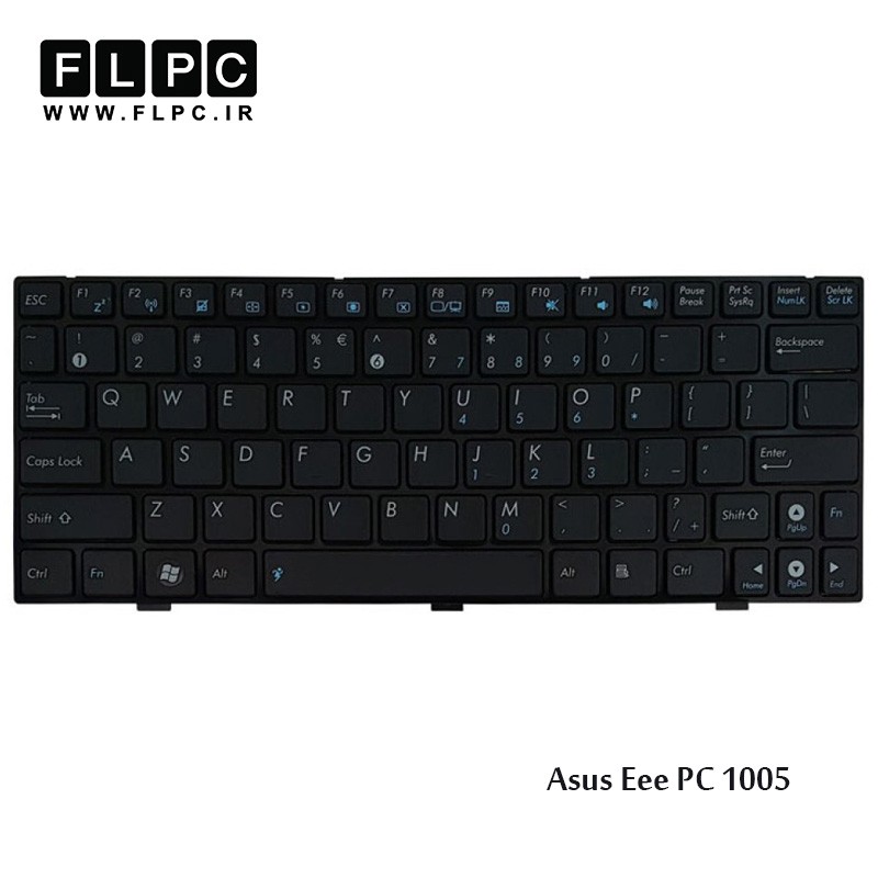 کیبورد لپ تاپ ایسوس Asus Laptop keyboard Eee PC 1005 مشکی-بافریم-فلت پهن