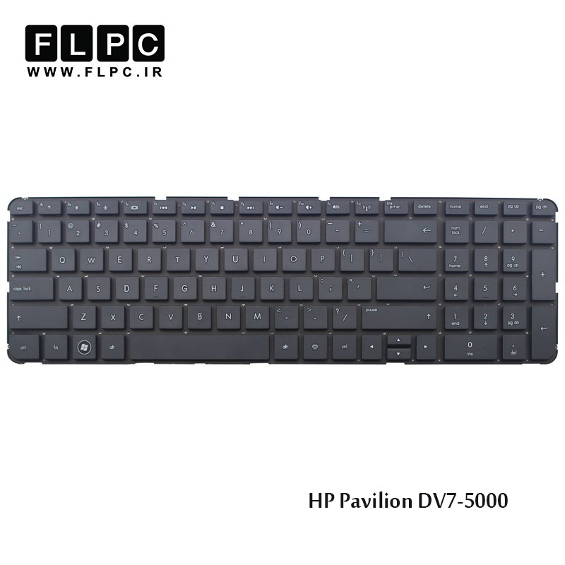 کیبورد لپ تاپ اچ پی HP Laptop Keyboard Pavilion DV7-5000 مشکی-بدون فریم
