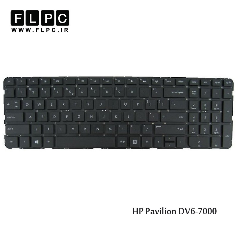کیبورد لپ تاپ اچ پی HP Laptop Keyboard Pavilion DV6-7000 مشکی-بدون فریم