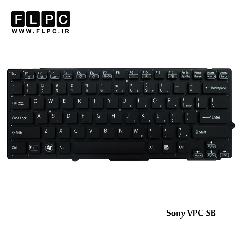 کیبورد لپ تاپ سونی VPC-SB مشکی اینتر کوچک بدون فریم / Sony Laptop Keyboard VPC-SB Black Without frame