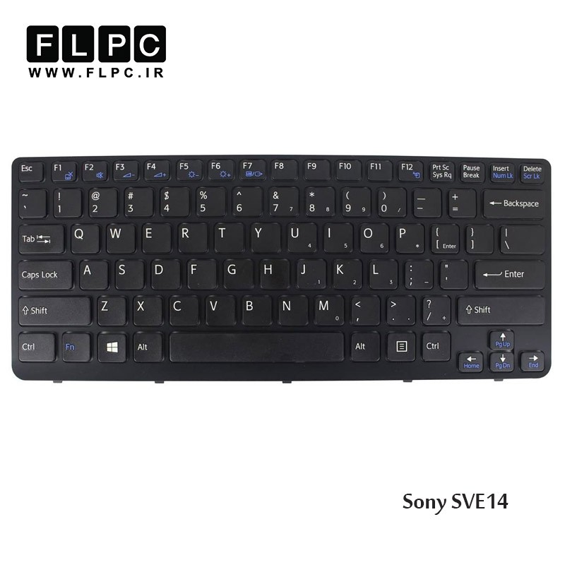 کیبورد لپ تاپ سونی Sony Laptop Keyboard SVE14 مشکی-بافریم