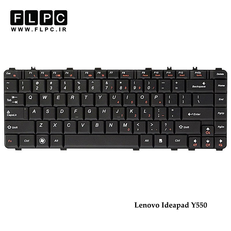 کیبورد لپ تاپ لنوو Lenovo Laptop Keyboard Ideapad Y550 مشکی