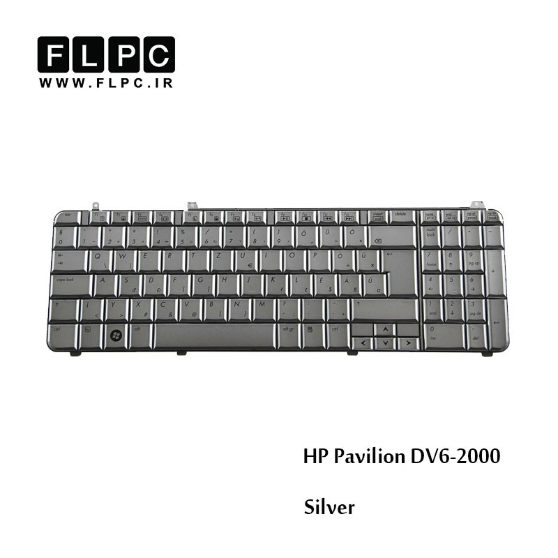 کیبورد لپ تاپ اچ پی DV6-2000 نقره ای/HP Laptop Keyboard Pavilion DV6-2000 Silver