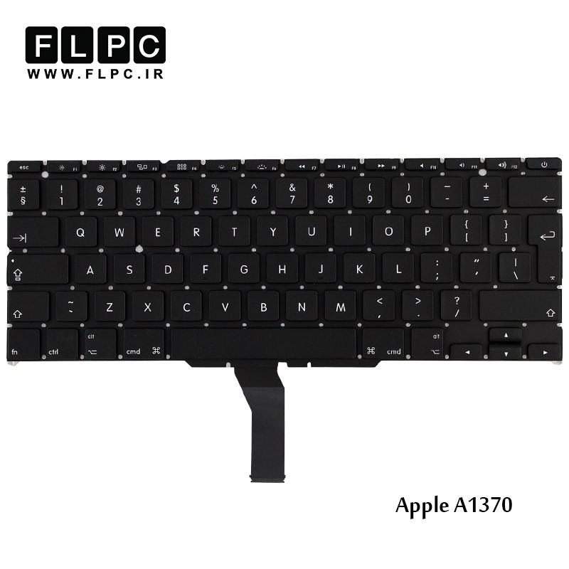 کیبورد لپ تاپ اپل A1370 مشکی-اینتر بزرگ Apple MacBook Air A1370 Laptop Keyboard