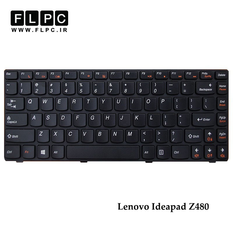 کیبورد لپ تاپ لنوو Lenovo Laptop Keyboard Ideapad Z480 مشکی