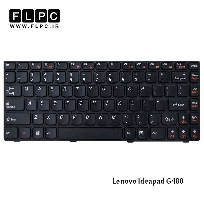 کیبورد لپ تاپ لنوو Lenovo Laptop Keyboard Ideapad G480 مشکی