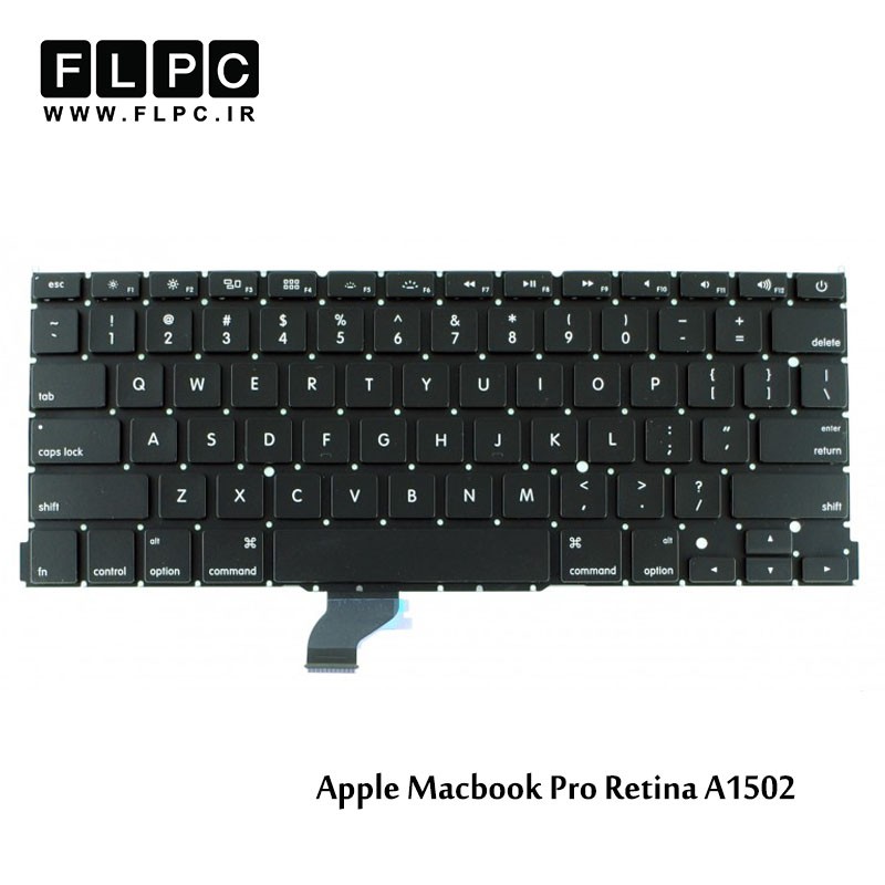 کیبورد لپ تاپ اپل مشکی اینتر کوچک Apple Laptop Keyboard Macbook Pro A1502 Black