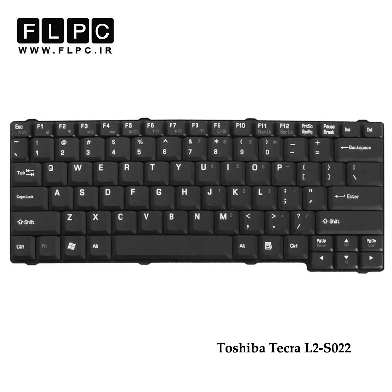 کیبورد لپ تاپ توشیبا Toshiba Tecra L2-S022 Laptop Keyboard مشکی -بدون پیچ