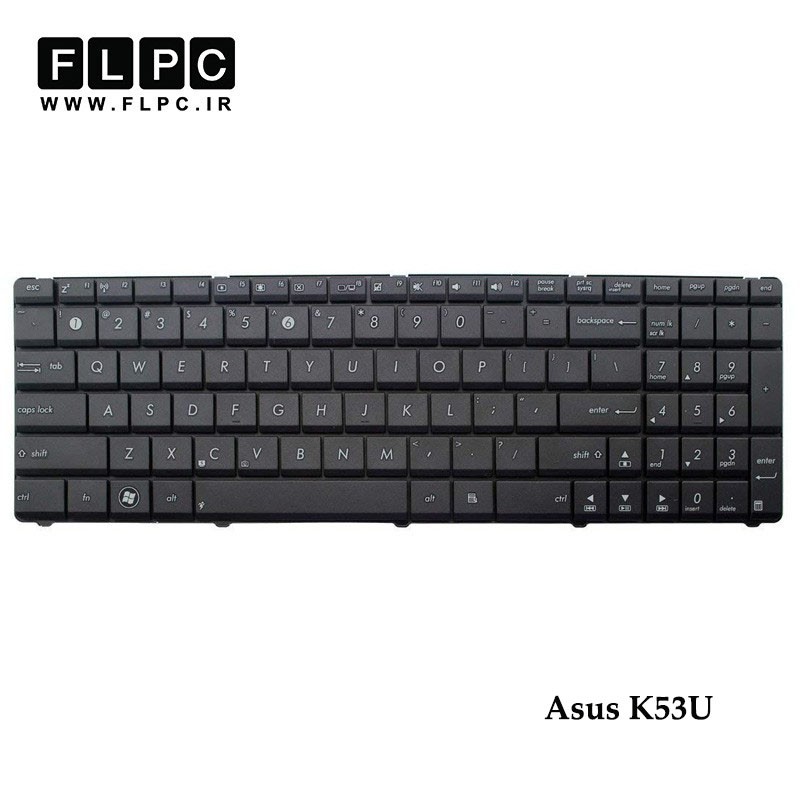 کیبورد لپ تاپ ایسوس K53U مشکی - دوپیچ Asus K53U Laptop Keyboard