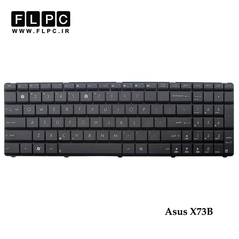 کیبورد لپ تاپ ایسوس X73B مشکی - دوپیچ Asus X73B Laptop Keyboard