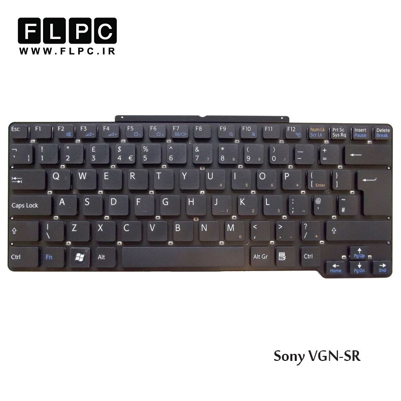 کیبورد لپ تاپ سونی Sony Laptop Keyboard VGN-SR مشکی-اینتر بزرگ-بدون فریم