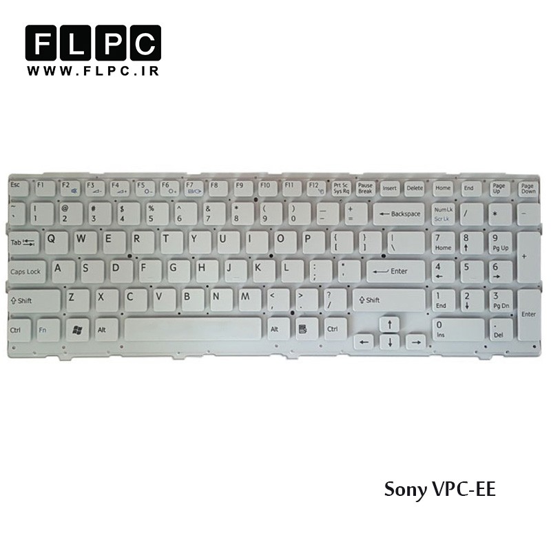 کیبورد لپ تاپ سونی Sony Laptop Keyboard VPC-EE سفید-اینتر کوچک-بدون فریم
