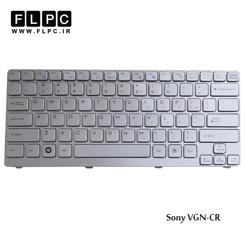 کیبورد لپ تاپ سونی Sony Laptop Keyboard VGN-CR نقره ای-بافریم