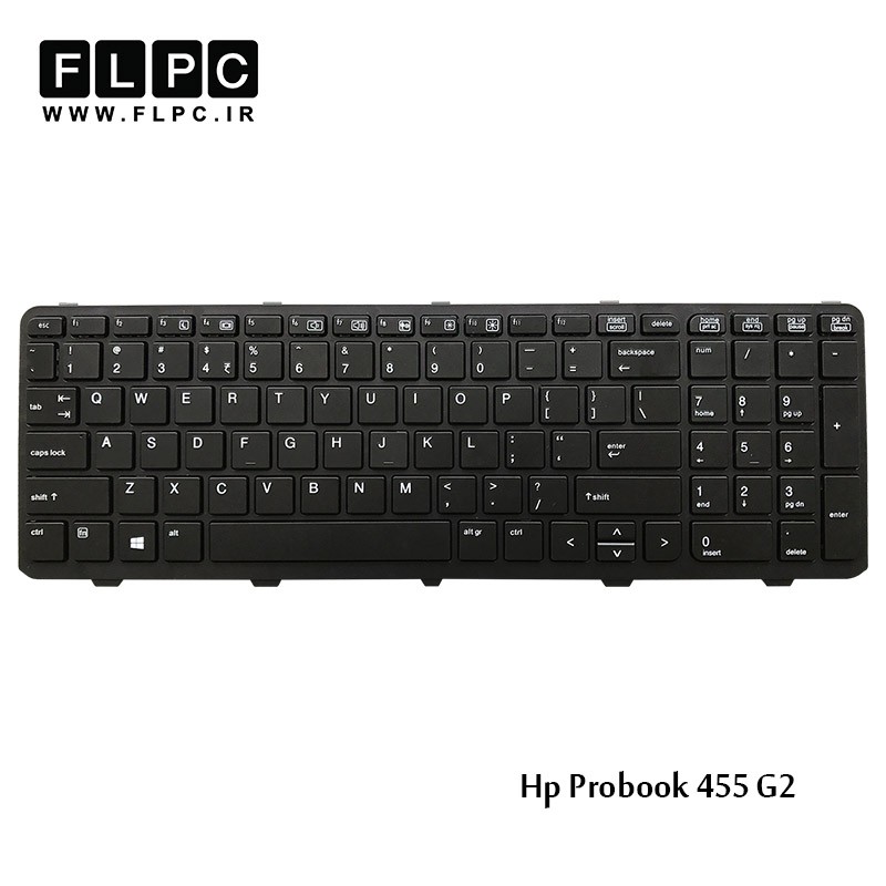کیبورد لپ تاپ اچ پی HP Laptop Keyboard Probook 455-G2 مشکی-بافریم