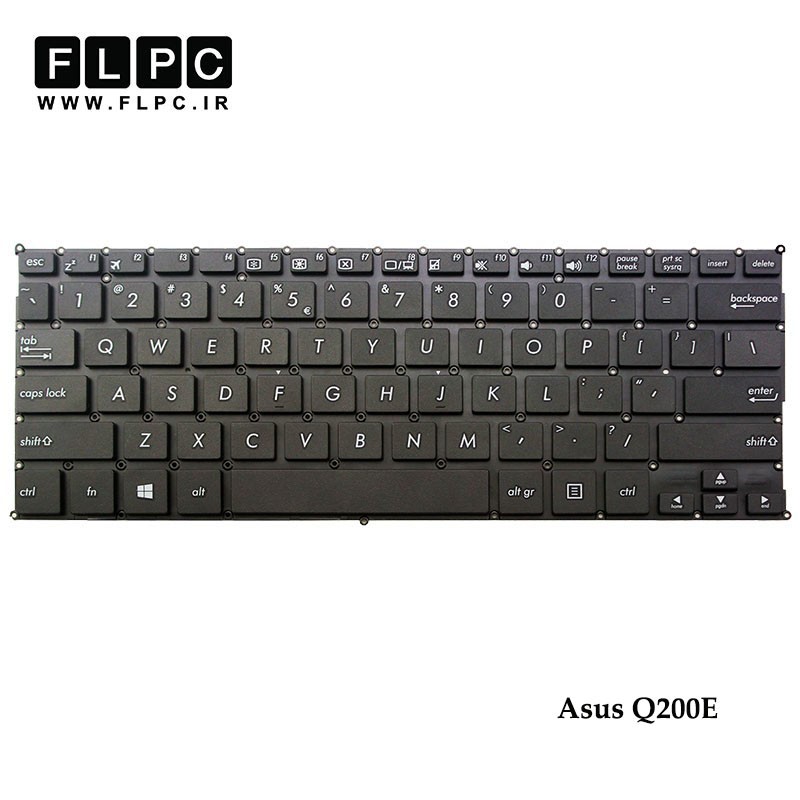 کیبورد لپ تاپ ایسوس Asus Laptop Keyboard Q200E مشکی-اینتر کوچک-بدون فریم