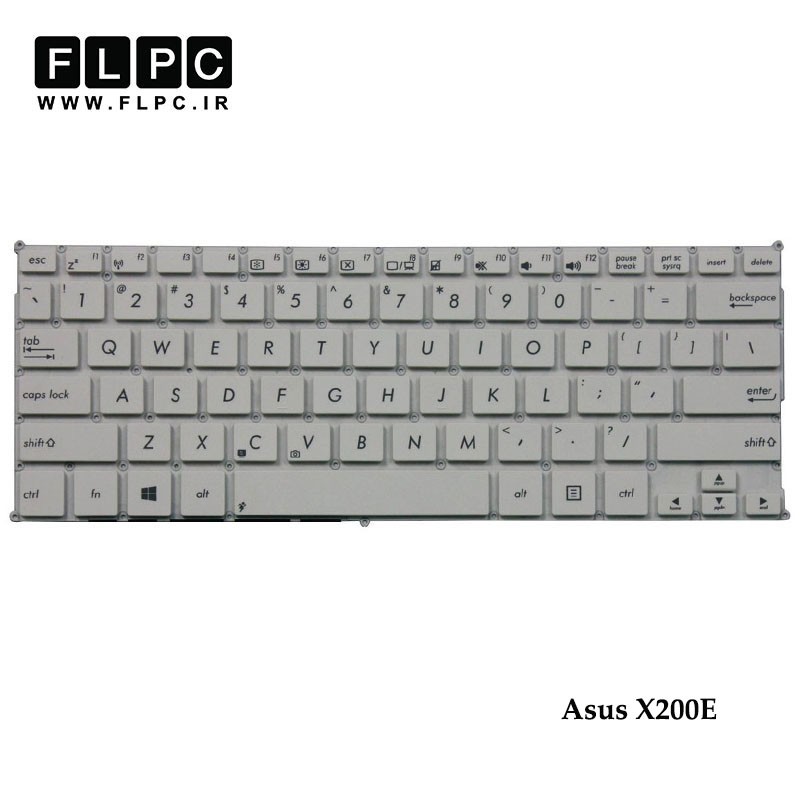 کیبورد لپ تاپ ایسوس Asus Laptop Keyboard X200E سفید-اینتر کوچک-بدون فریم