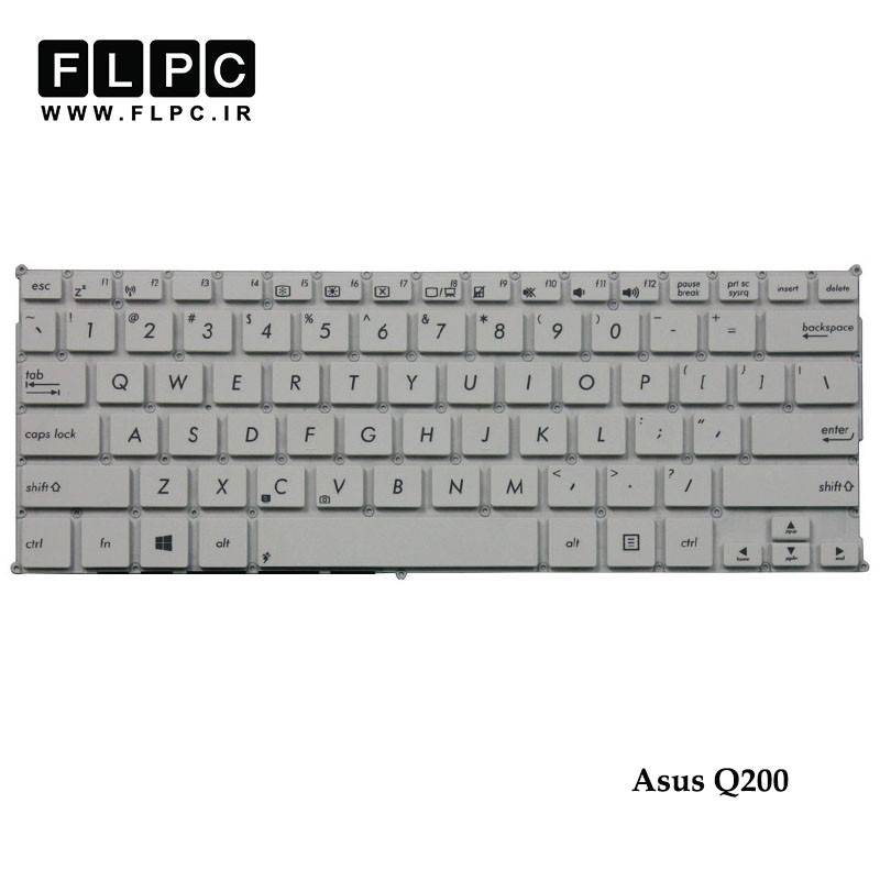 کیبورد لپ تاپ ایسوس Asus Laptop Keyboard Q200 سفید-اینتر کوچک-بدون فریم