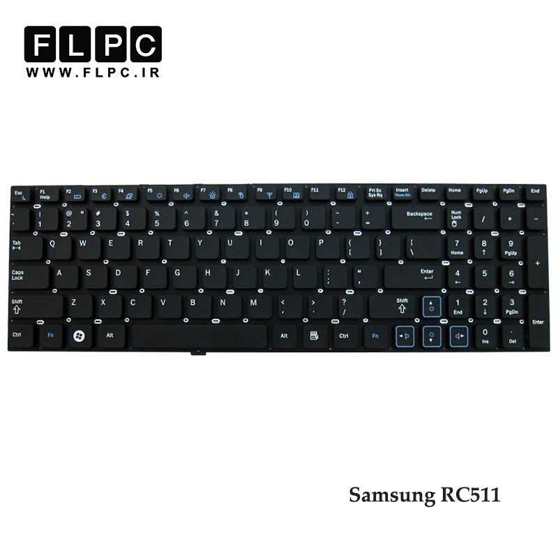 کیبورد لپ تاپ سامسونگ Samsung Laptop Keyboard RC511 مشکی-اینتر کوچک-بدون فریم