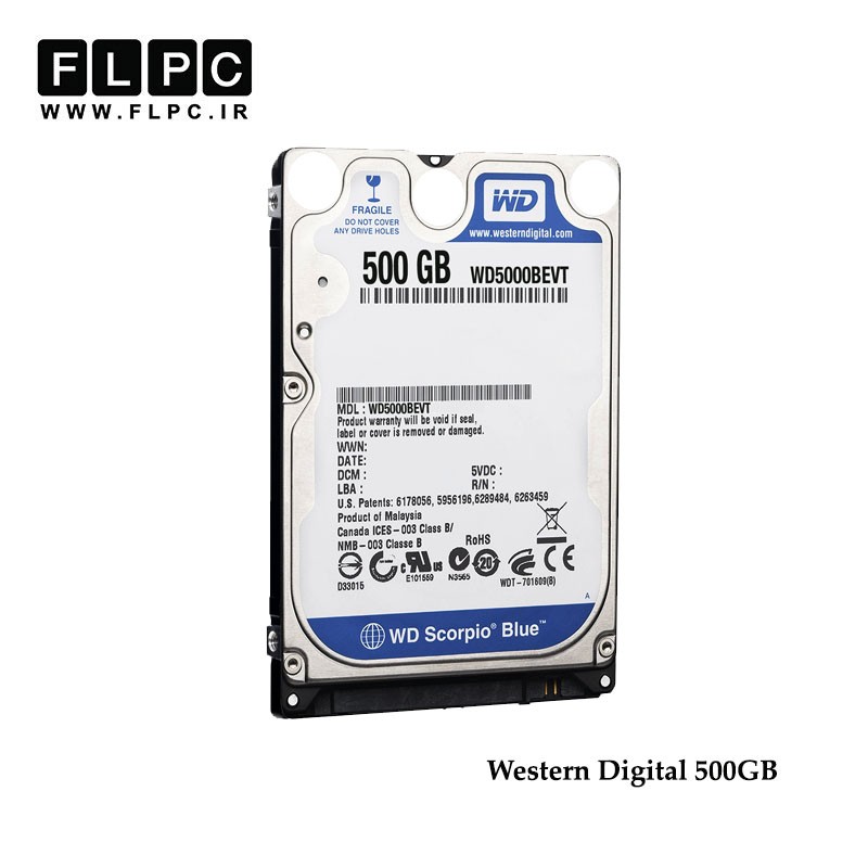 هارد ساتا وسترن دیجیتال 500 گیگابایت WD 500GB refurbished Laptop Hard Drive